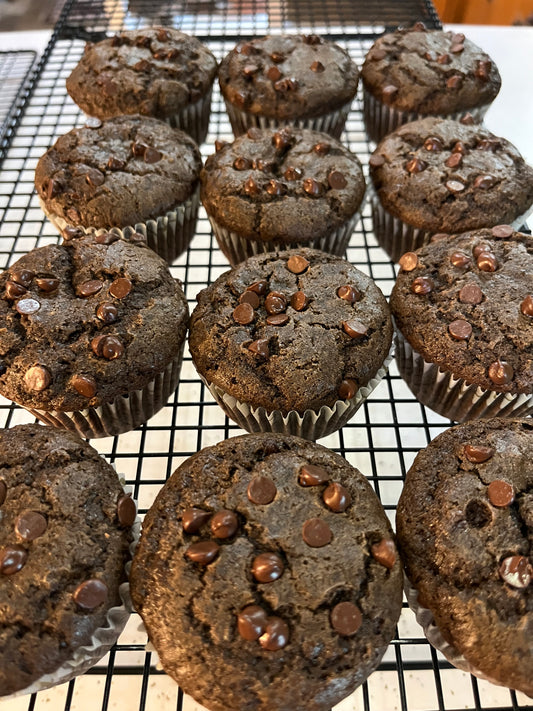 Chocolate Chocolate Chip Muffins